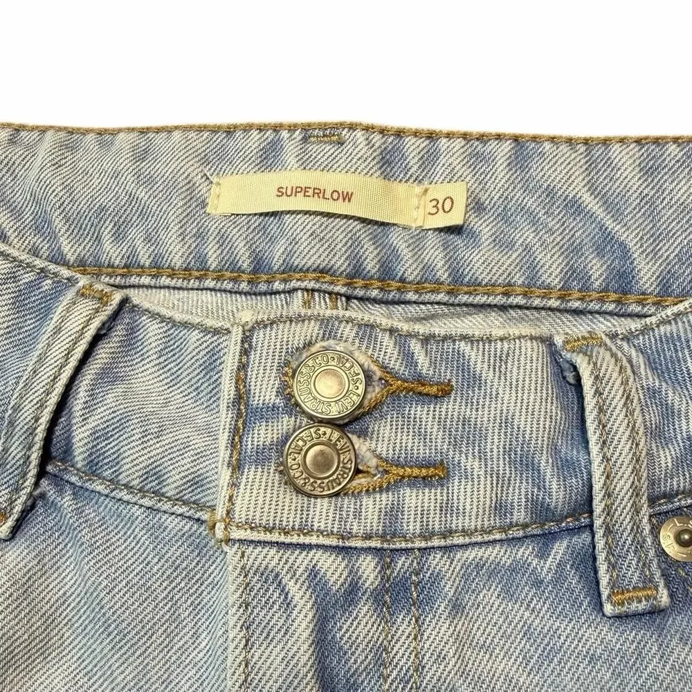 Levi's Superlow Loose Straight Leg Jeans Light Wash